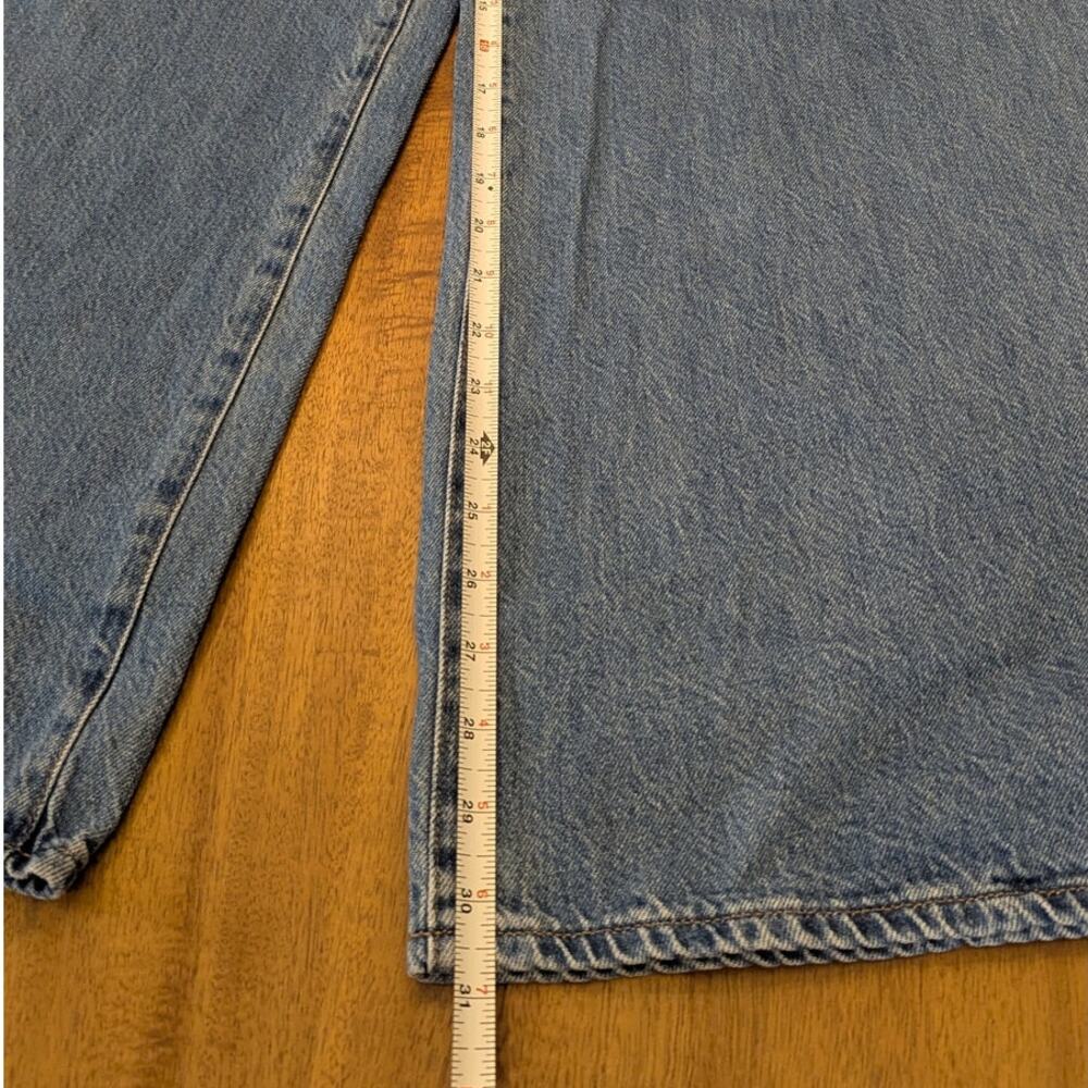 Madewell Wide Sweep Denim Trousers NT510 Womens 28 Blue High-rise Wide Leg - Picture 8 of 11
